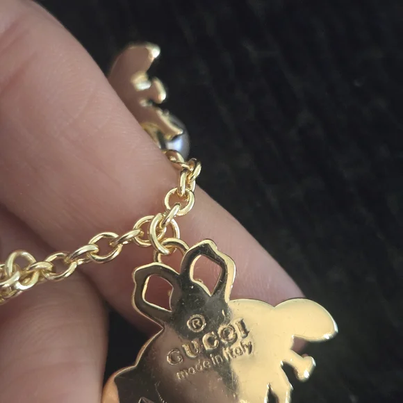 Gucci Gold Pearl Bee Charm Bracelet - Picture 9 of 9